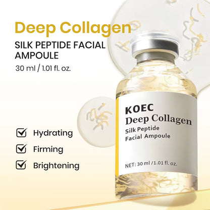 Silk Collagen Peptide Essence for Women Tightening Hydration Deep Collagen Hydrating Essence Korean Anti-Aging Firming Serum